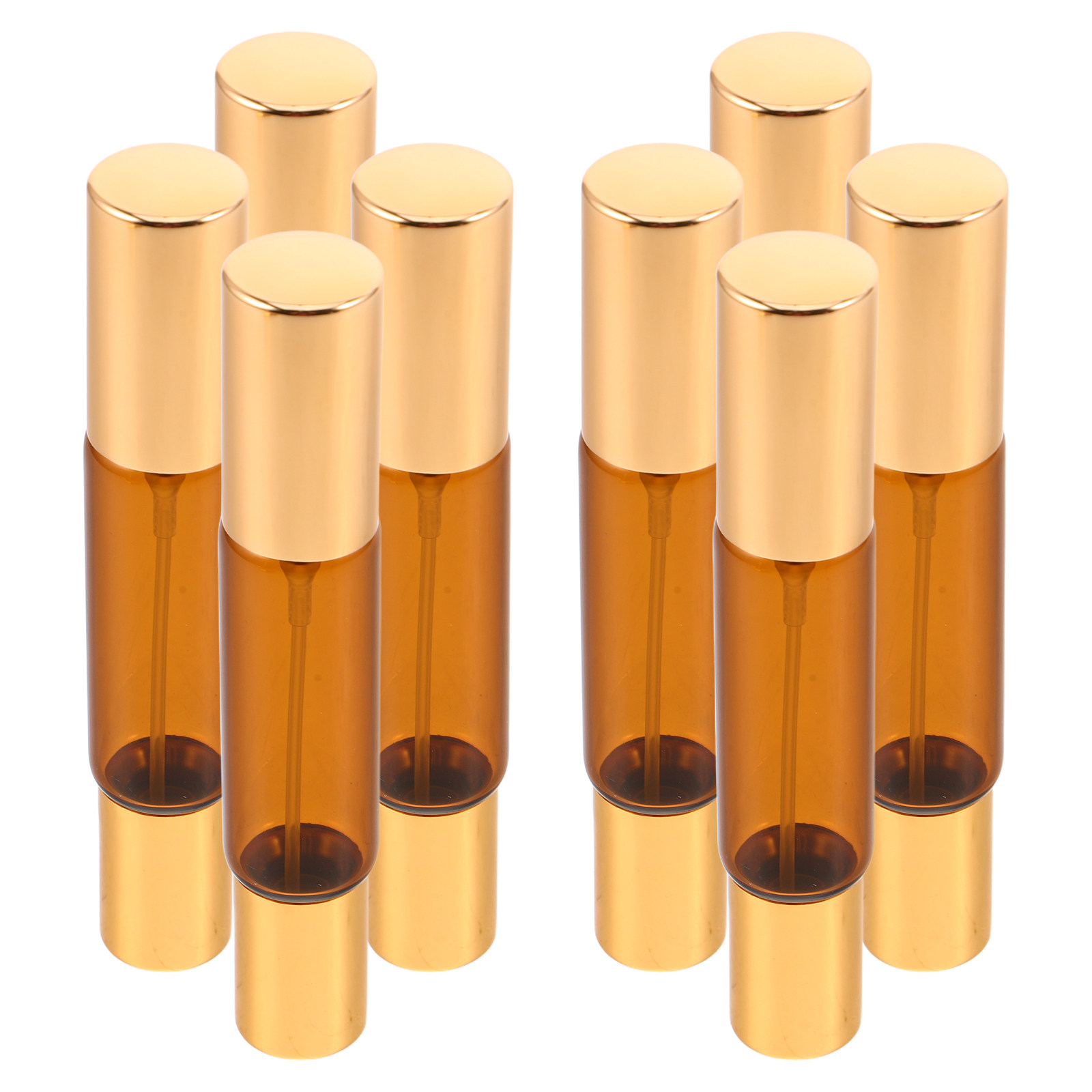 Perfume Refill Bottle - 8-teiliges Set Ätherische Öl-Rollflaschen aus Amberglas,