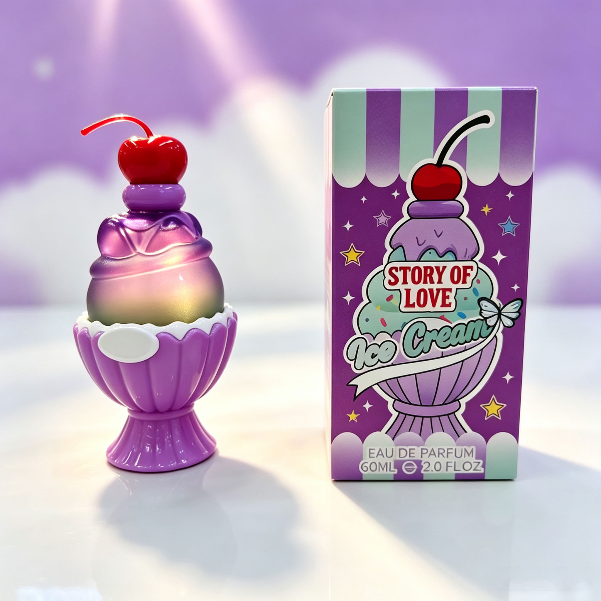 Perfume Decant Sample - Niedliches Eiscreme-förmiges Eau de Parfum 60ml,